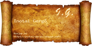 Inotai Gergő névjegykártya